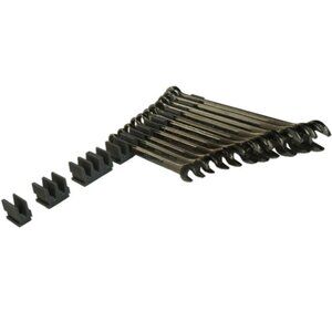 Modular Wrench Organizer Compact Tool Storage Slots hold 18 Tools SAE or mm
